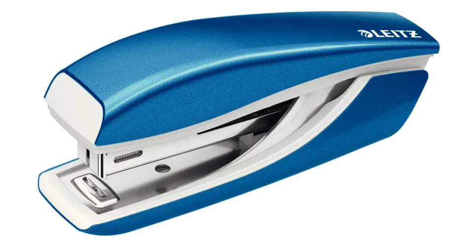 LEITZ Mini sešívačka NeXXt 5528, metalická modrá, box