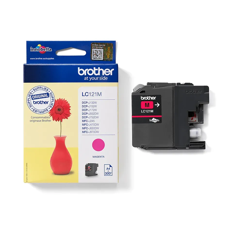 Brother LC-121M (inkoust magenta,300 str.@ 5% draft)