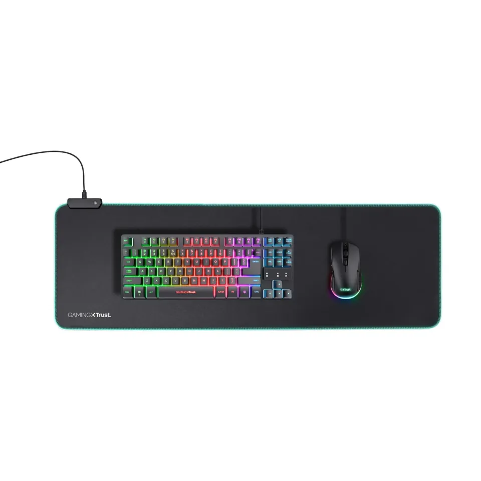 TRUST podložka pod myš GXT 764 Glide-Flex XXL RGB-illuminated Flexible Mouse Pad