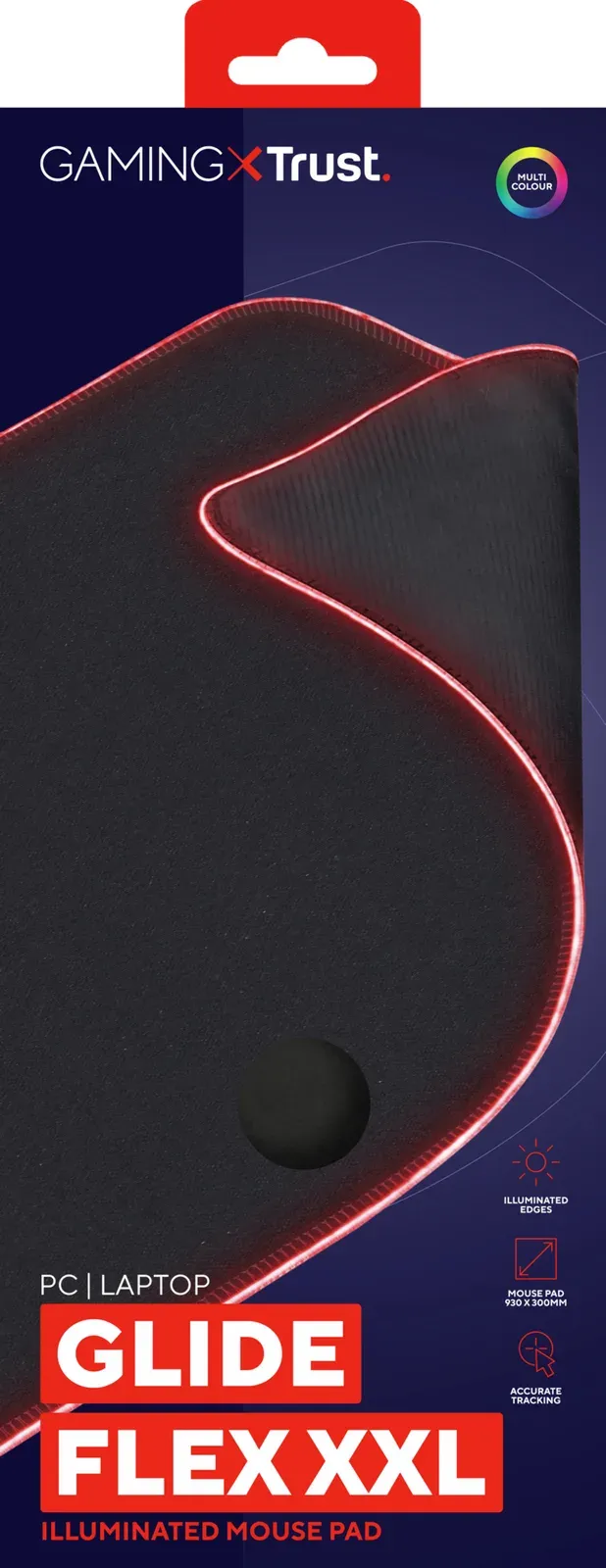 TRUST podložka pod myš GXT 764 Glide-Flex XXL RGB-illuminated Flexible Mouse Pad