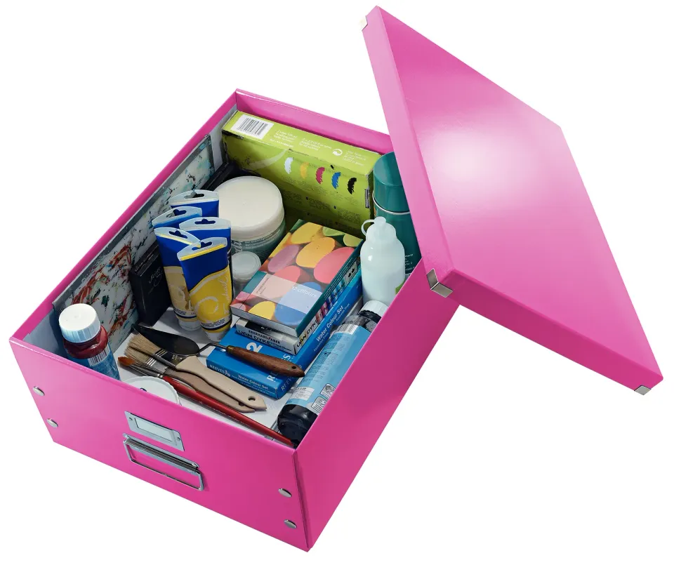 LEITZ Univerzální krabice Click&Store, velikost L (A3), růžová