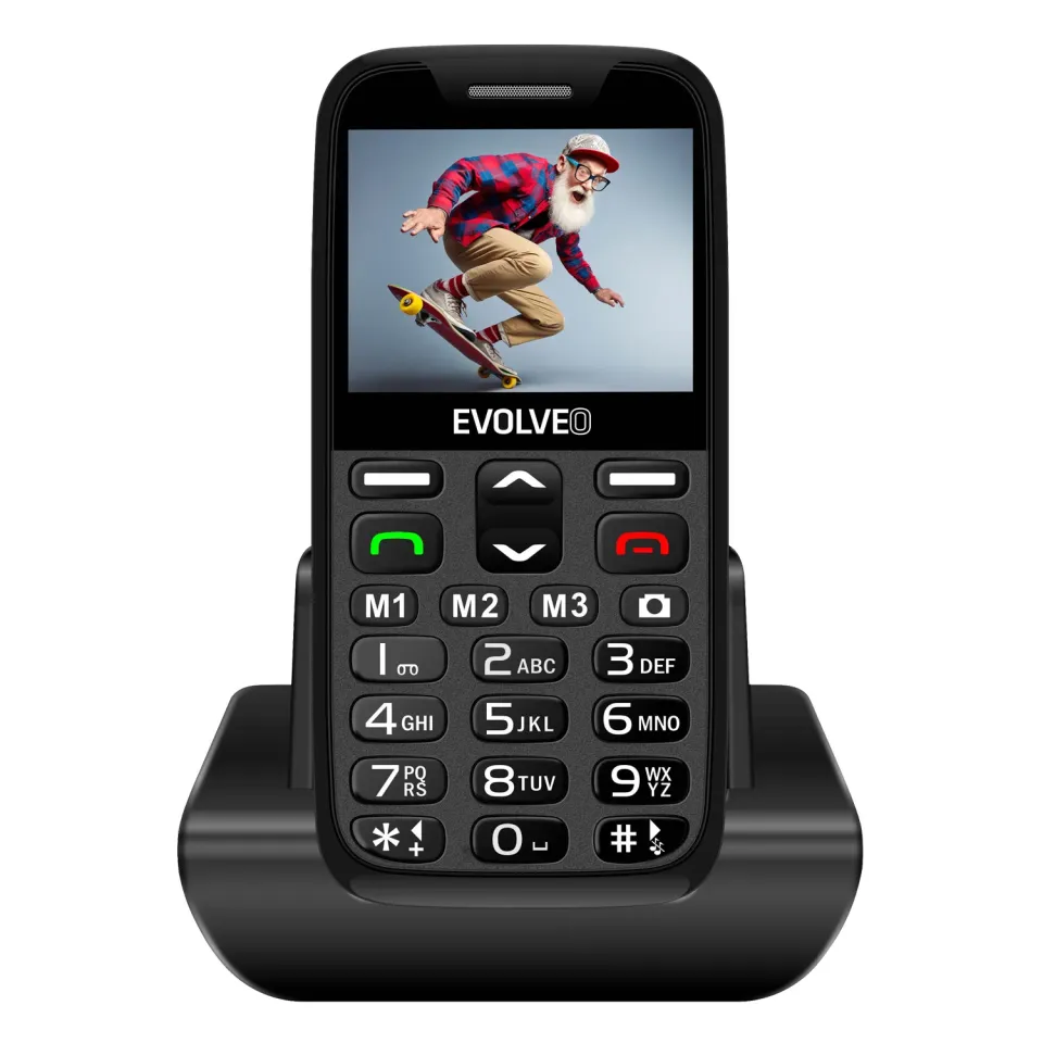 EVOLVEO EasyPhone XR, telefon pro seniory s nabíjecím stojánkem, 2,3" 320 x 240/