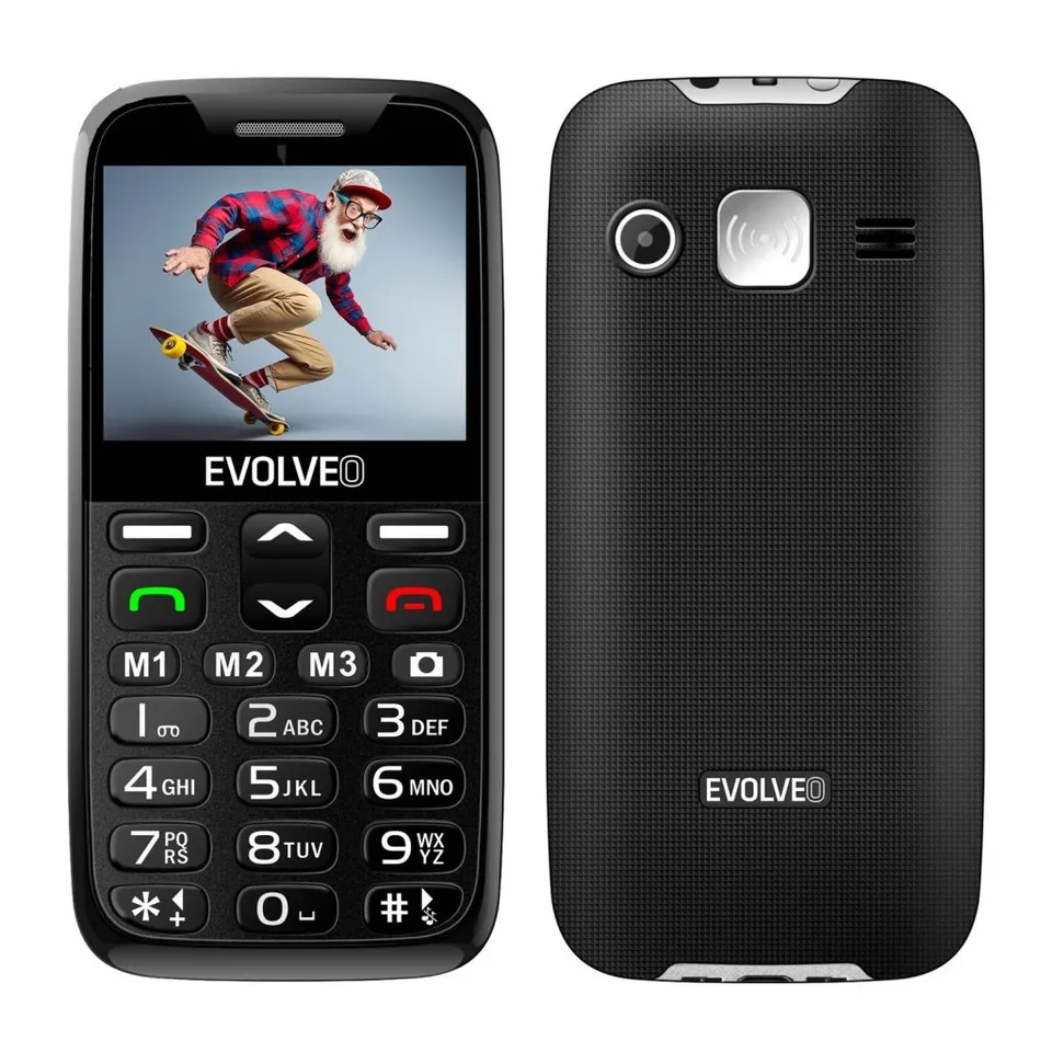EVOLVEO EasyPhone XR, telefon pro seniory s nabíjecím stojánkem, 2,3" 320 x 240/ (EP-601-XR-BK)