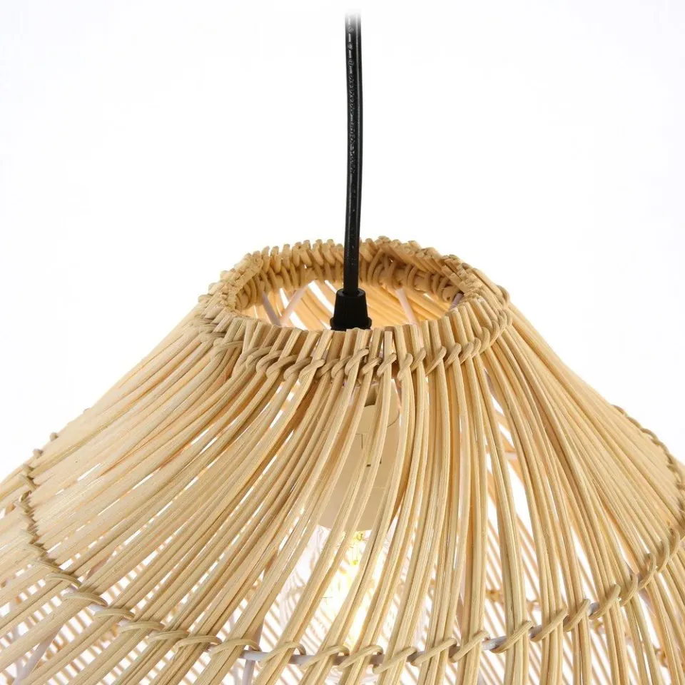 IMMAX BOHO PELO designové závěsné svítidlo, D40cm, E27, přírodní ratan (08264L)