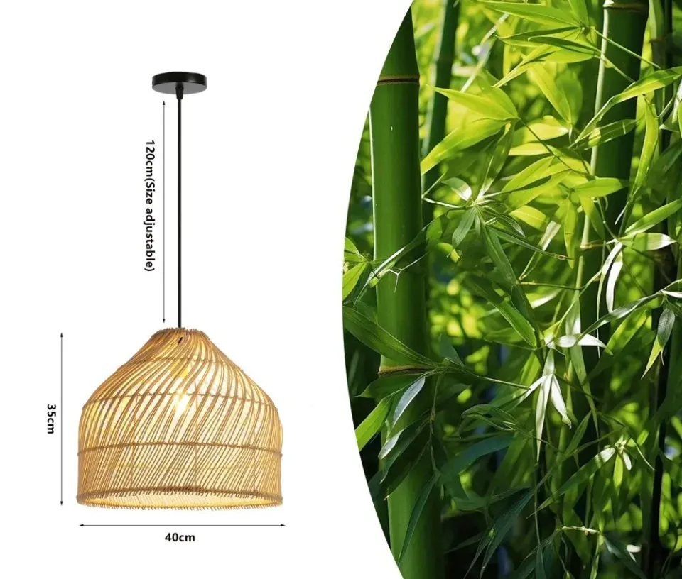 IMMAX BOHO PELO designové závěsné svítidlo, D40cm, E27, přírodní ratan (08264L)