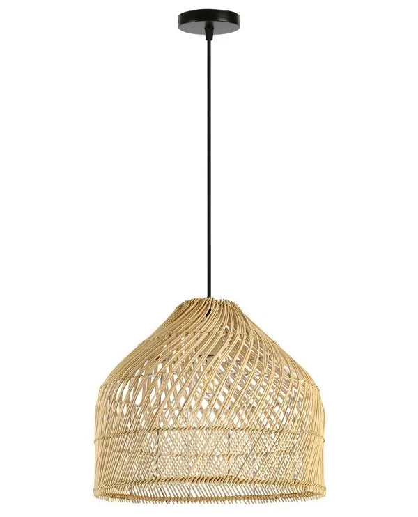IMMAX BOHO PELO designové závěsné svítidlo, D40cm, E27, přírodní ratan (08264L)