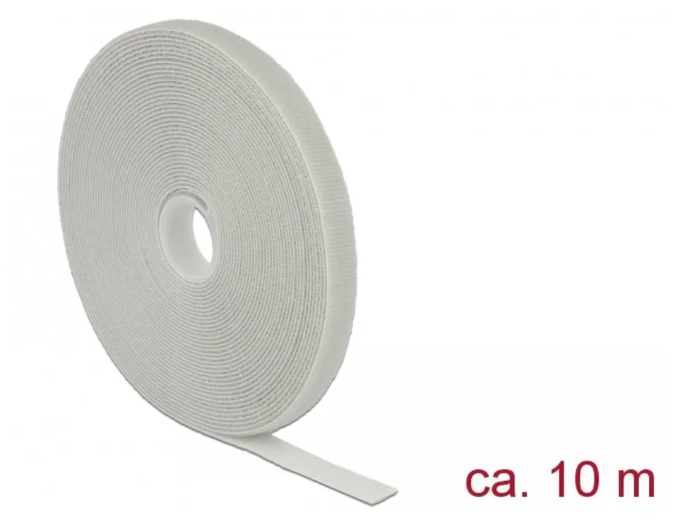 Delock Vázací pásky na suchý zip D 10 m x Š 13 mm oválné šedá