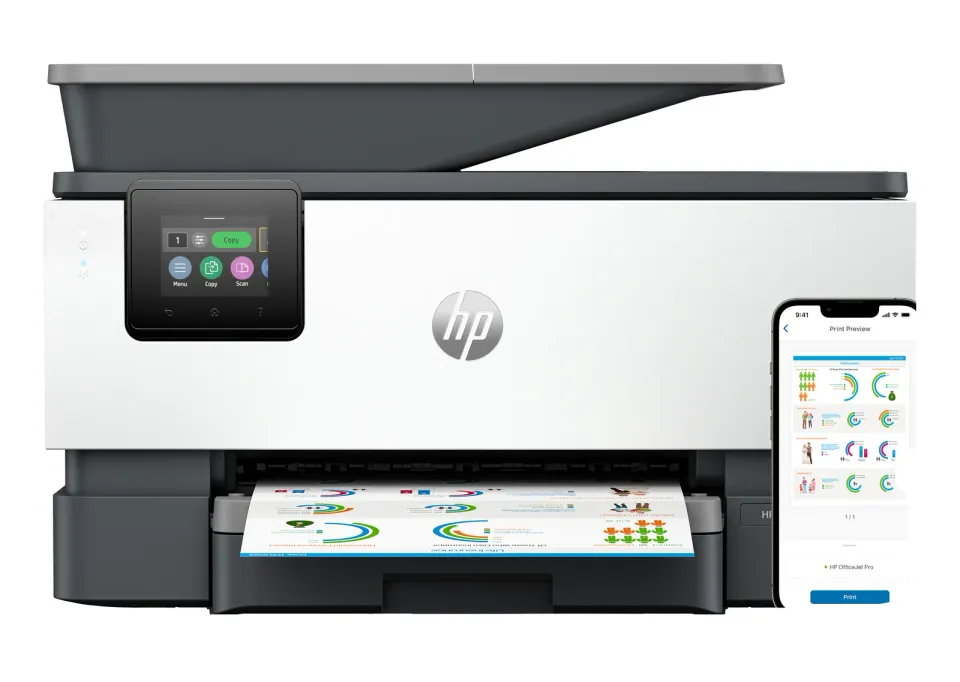 HP Officejet Pro 9120e All-in-One MFP A4 USB+LAN RJ45+WIFI duplex RADF (22/18 stran/min, multifunkce tiskárna/kopírka copy/scanner/fax)