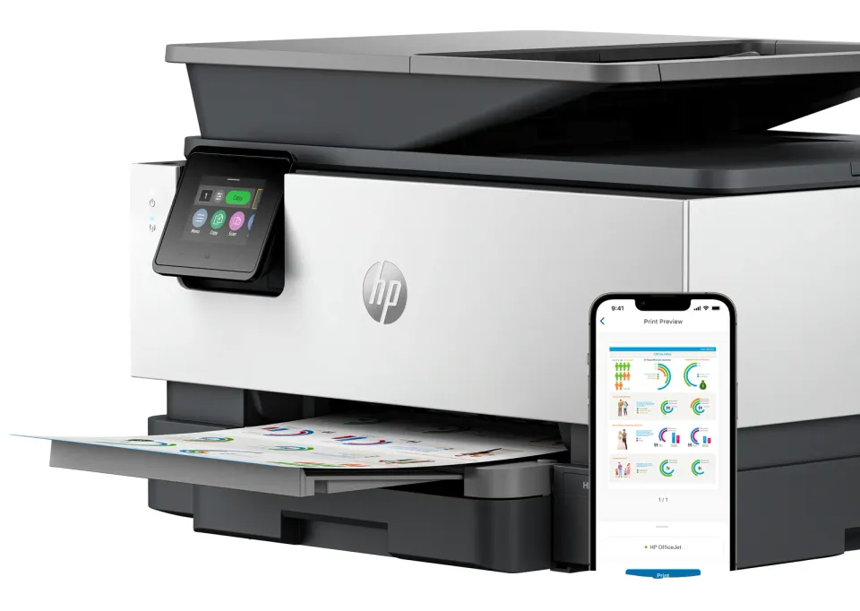 HP Officejet Pro 9120e All-in-One MFP A4 USB+LAN RJ45+WIFI duplex RADF (22/18 stran/min, multifunkce tiskárna/kopírka copy/scanner/fax)