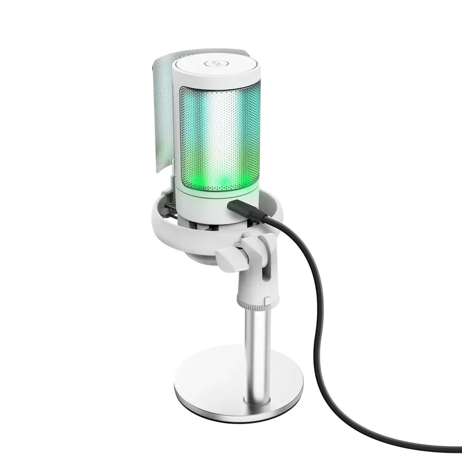TRUST mikrofon GXT238 Auron, USB-C, RGB, bílá