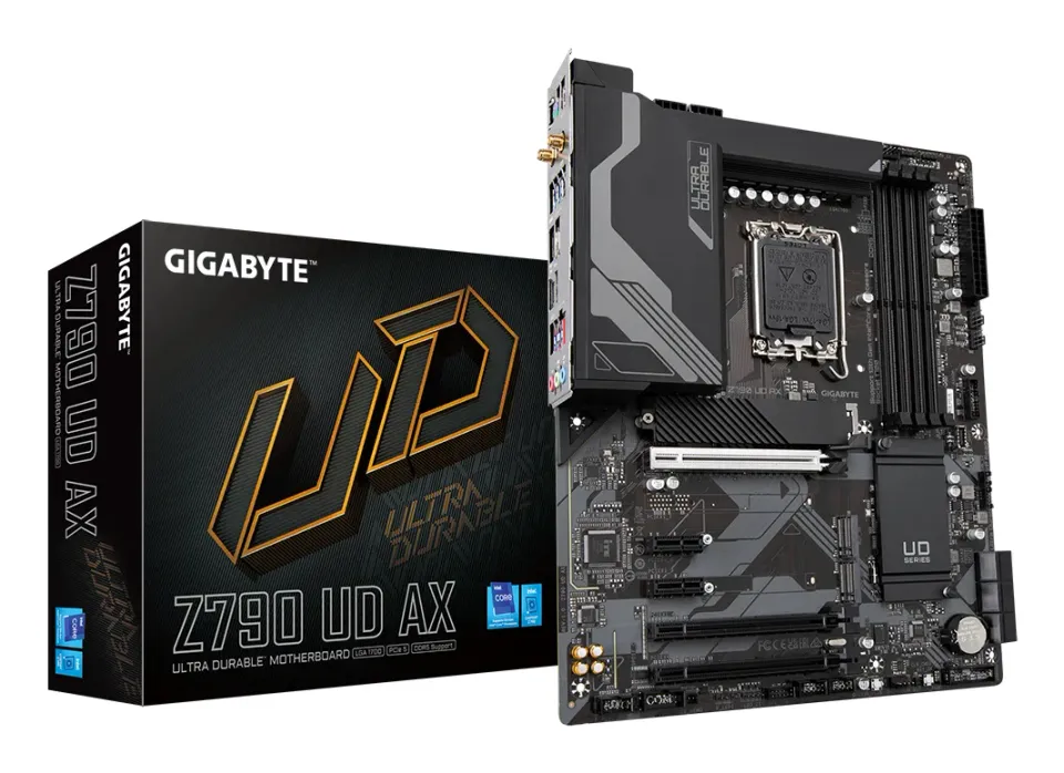 GIGABYTE MB Sc LGA1700 Z790 UD AX, Intel Z790, 4xDDR5, 1xDP, 1xHDMI, WI-FI