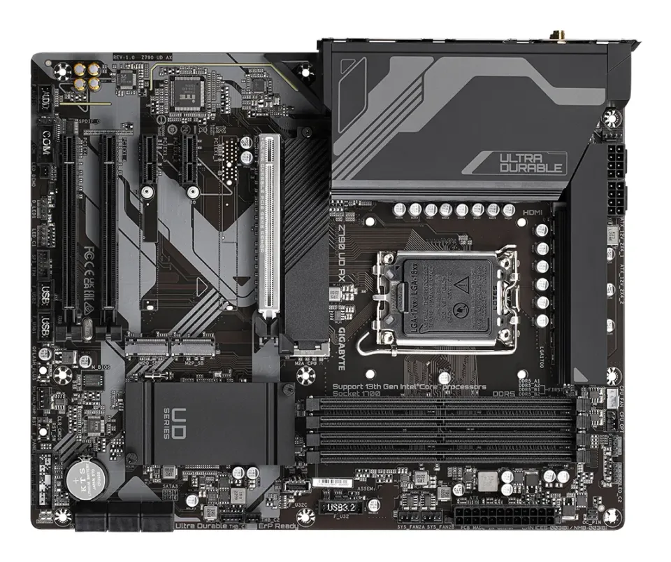 GIGABYTE MB Sc LGA1700 Z790 UD AX, Intel Z790, 4xDDR5, 1xDP, 1xHDMI, WI-FI