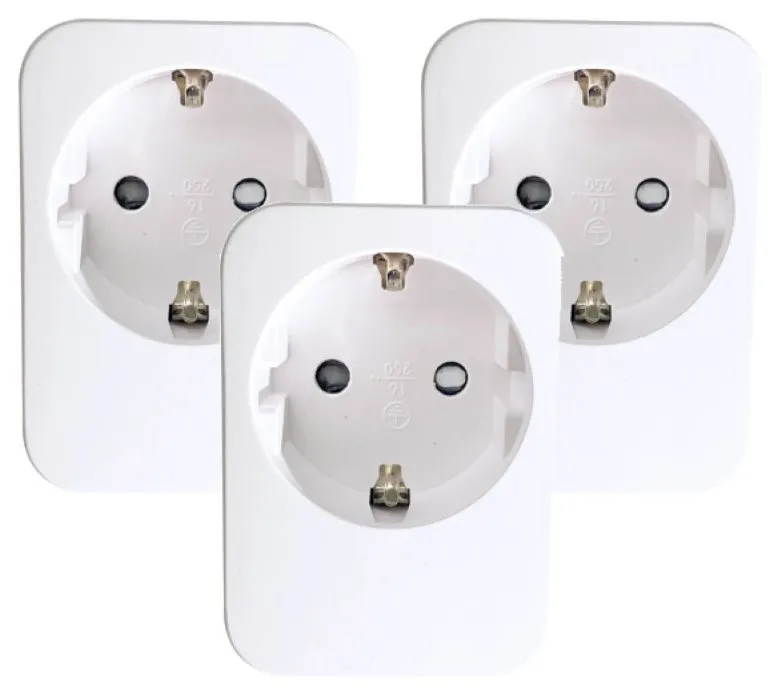 IMMAX NEO LITE SMART sada 3x chytrá vnitřní zásuvka v2/ bez kolíku (typ F)/ Wi-Fi/ Google Assistant/ Amazon A...