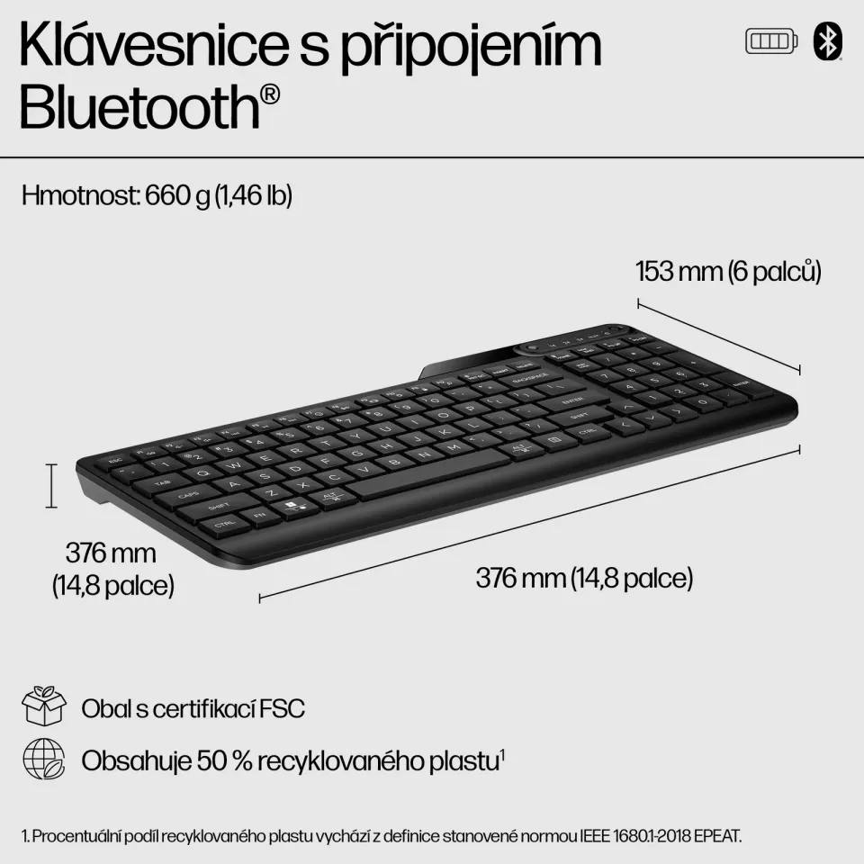 HP 460 Multi-Device Keyboard - BT klávesnice CZ/SK