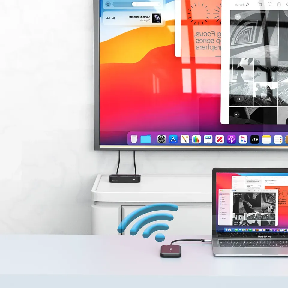 VERBATIM Display Adapter WDA-01 Share My Screen 1080P, USB-C hub