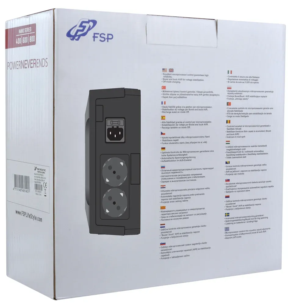 FSP UPS Nano 600, 600 VA / 360 W, offline