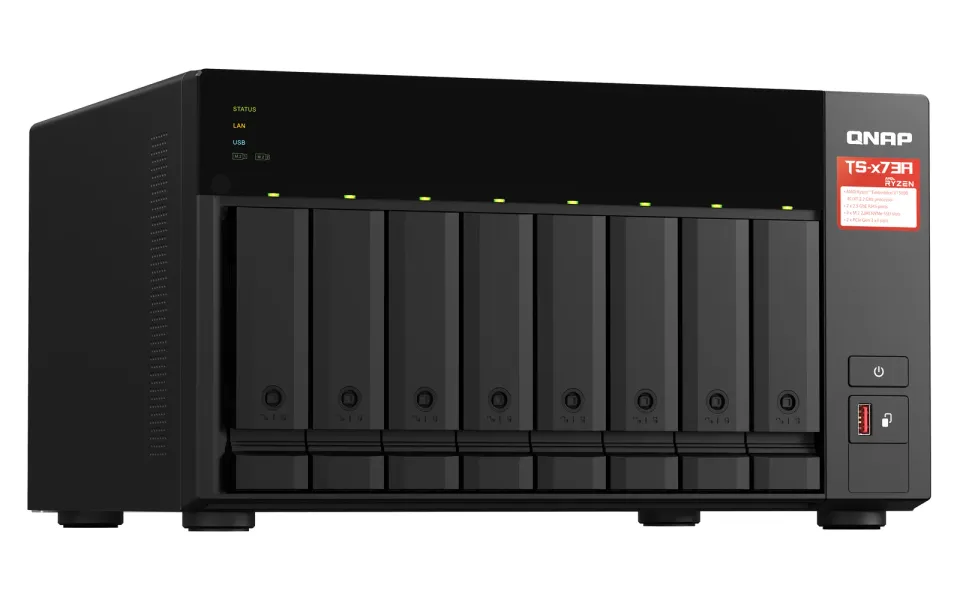 QNAP TS-873A-8G (4C/RyzenV1500B/2,2GHz/8GBRAM/8xSATA/2xM.2/2x2,5GbE/4xUSB3.2/2xPCIe)