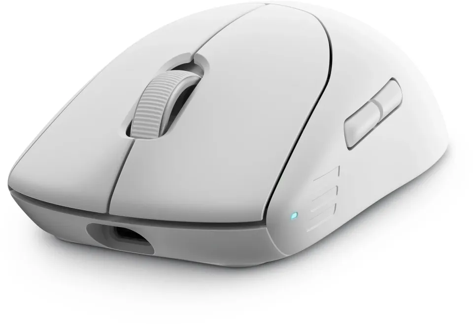 Dell Alienware Pro/Herní/Optická/Pro praváky/26 000 DPI/Drátová+bezdrátová/Bílá