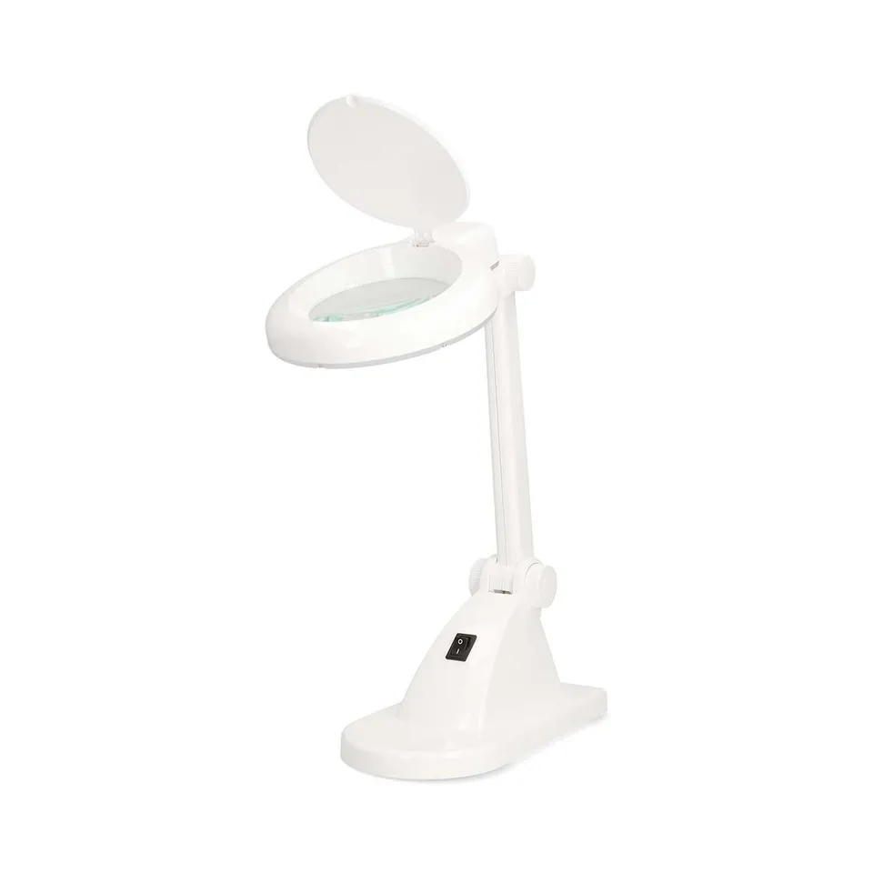 Nedis MAGLE1WT - Zvětšovací stolní lampa| Čočka: 3 + 12 Diopter | 6500 K | 6 W |