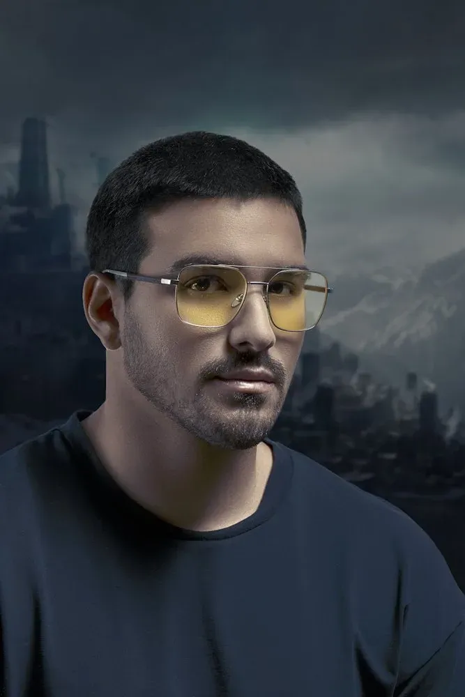 GUNNAR kancelářske/herní brýle WITCHER WHITE WOLF STEEL/UMBER jantarová skla BLF 65 GUNNAR focus