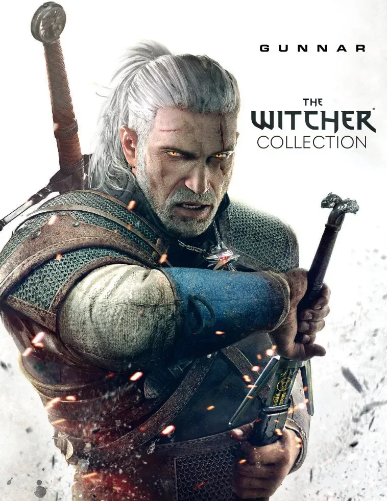 GUNNAR kancelářske/herní brýle WITCHER WHITE WOLF STEEL/UMBER jantarová skla BLF 65 GUNNAR focus