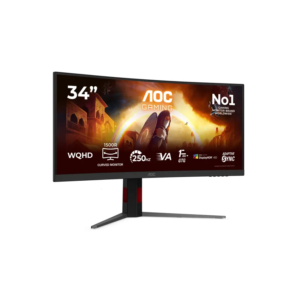AOC LCD herní CU34G4ZCA 34" zakřivený VA/3440x1440@250Hz/0,3ms/450cd/2xHDMI/DP/2