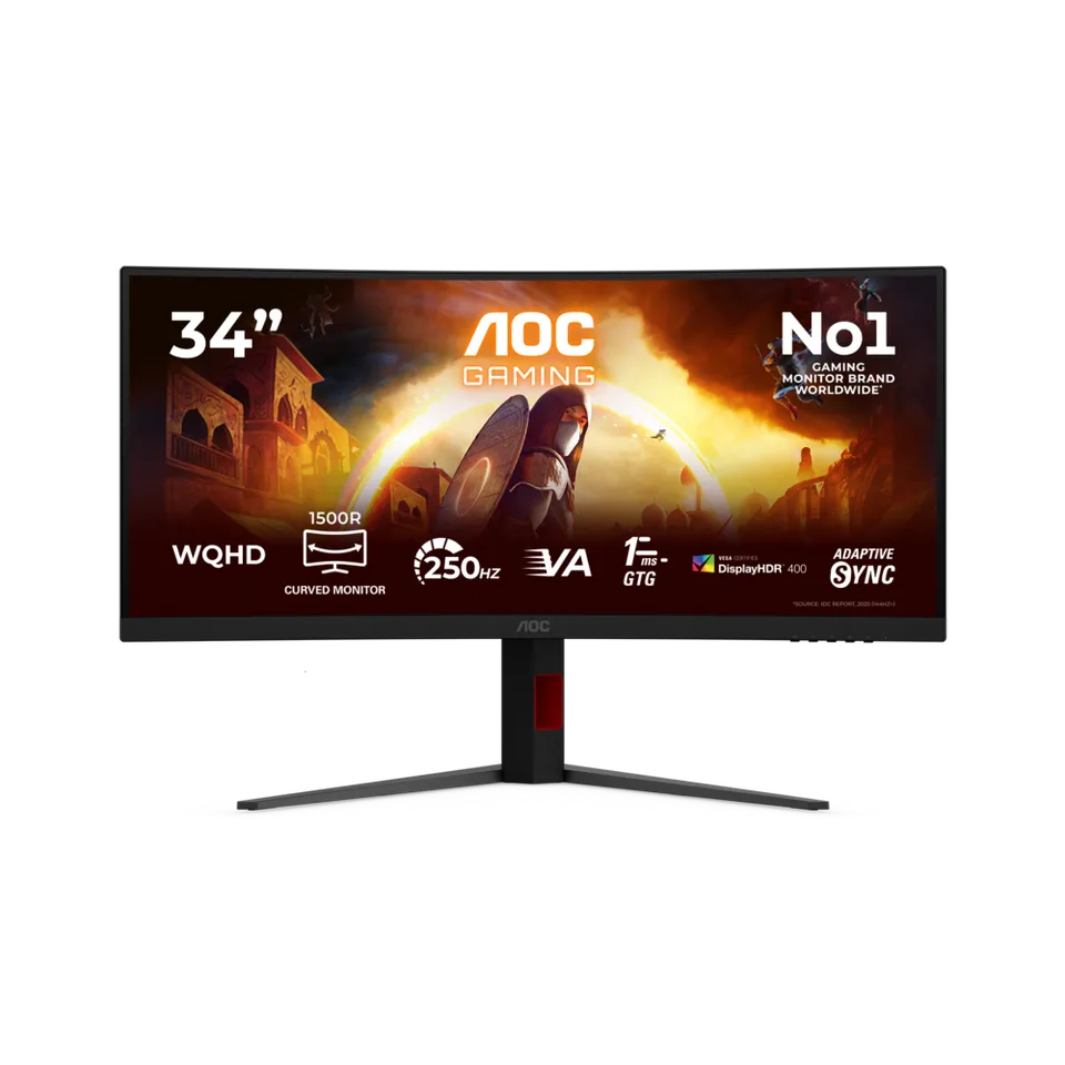 AOC LCD herní CU34G4ZCA 34" zakřivený VA/3440x1440@250Hz/0,3ms/450cd/2xHDMI/DP/2