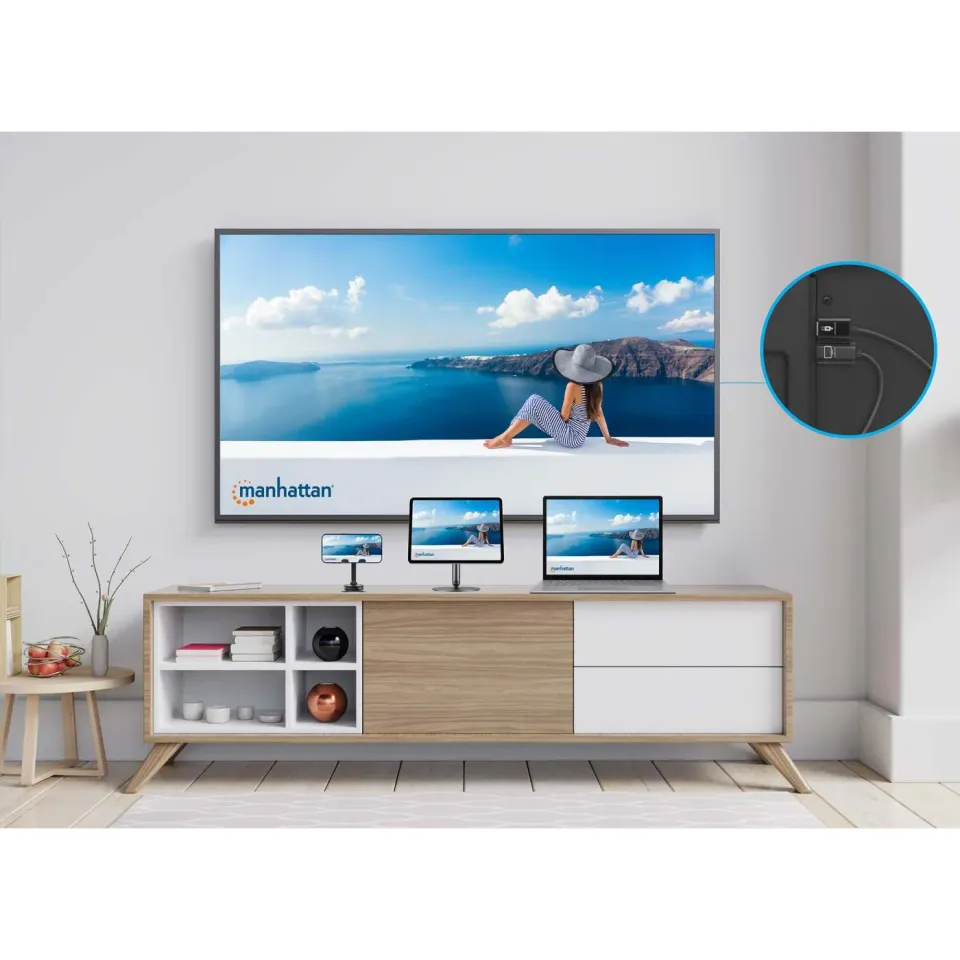 MANHATTAN HDMI Bezdrátová sada na prezentaci, 1080p, černá