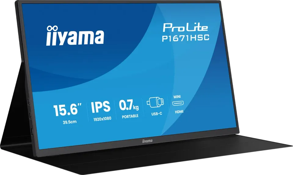 iiyama ProLite/P1671HSC-B1/15,6"/IPS/FHD/60Hz/3ms/Černá/3R