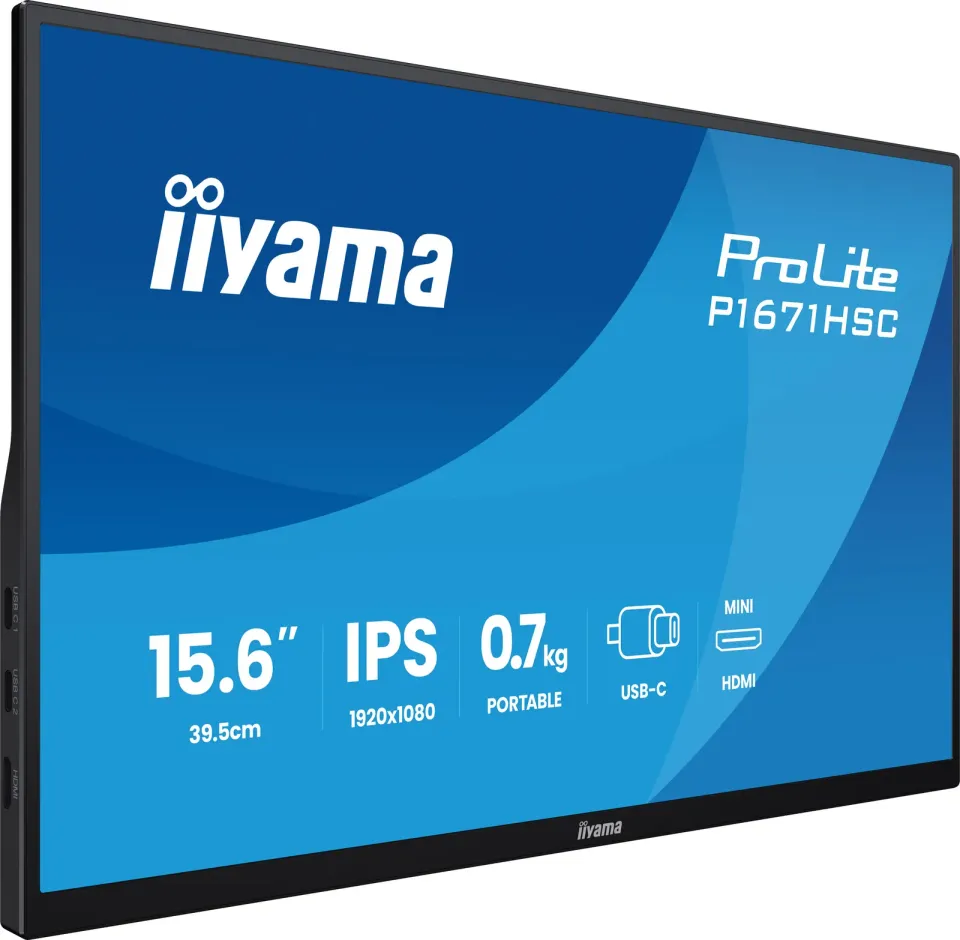 iiyama ProLite/P1671HSC-B1/15,6"/IPS/FHD/60Hz/3ms/Černá/3R