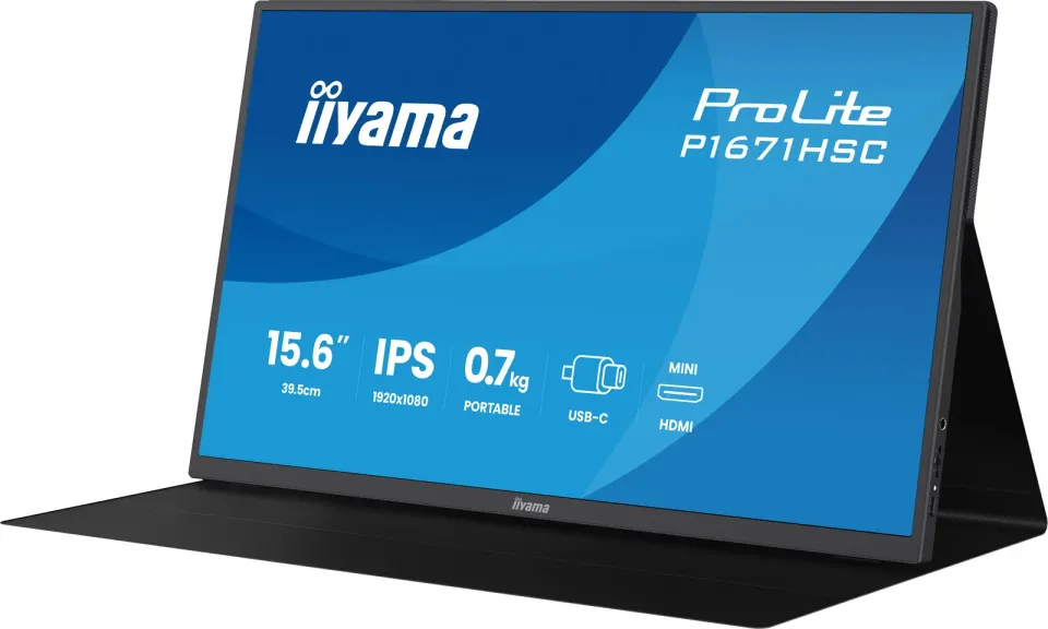 iiyama ProLite/P1671HSC-B1/15,6"/IPS/FHD/60Hz/3ms/Černá/3R