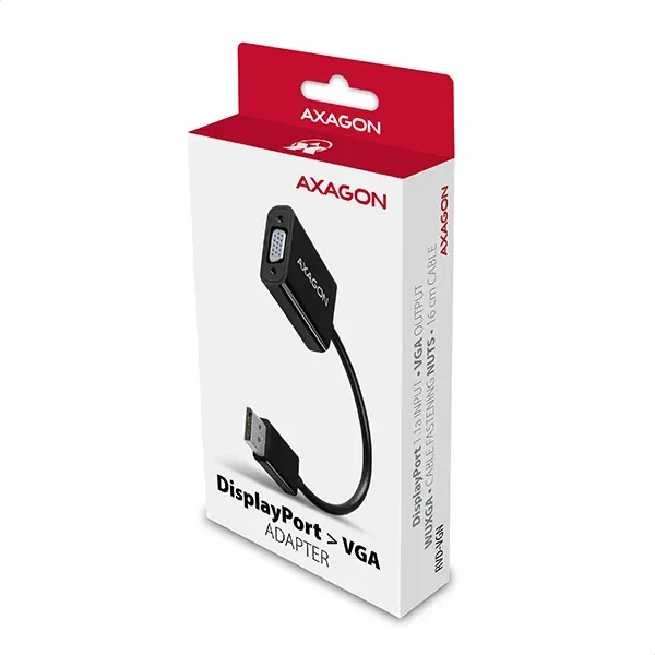AXAGON RVD-VGN, DisplayPort -> VGA redukce / adaptér, FullHD, 1920*1200