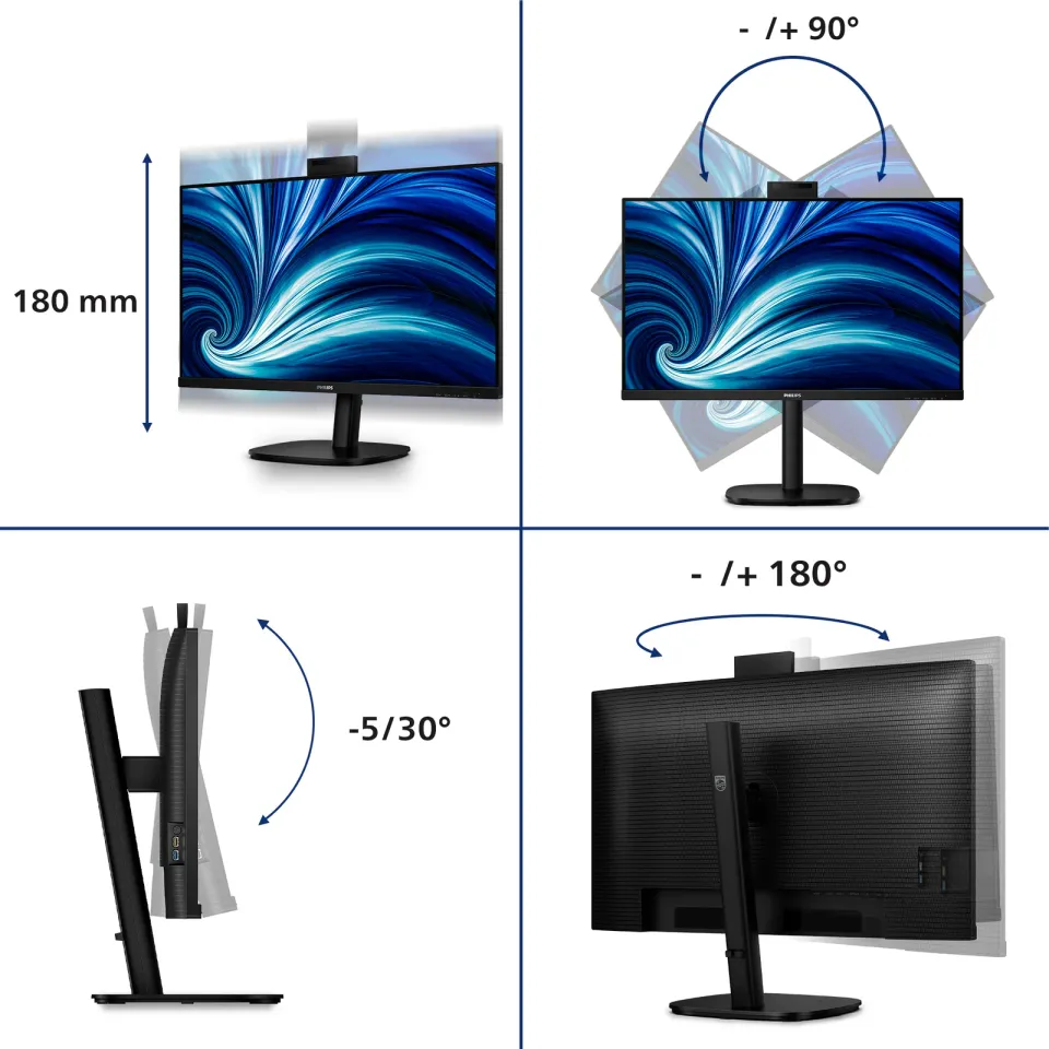 Philips LCD 32B2U3601H 31,5" IPS/2560x1440@100Hz/4ms/350cd/HDMI/DP/4xUSB/USB-C d