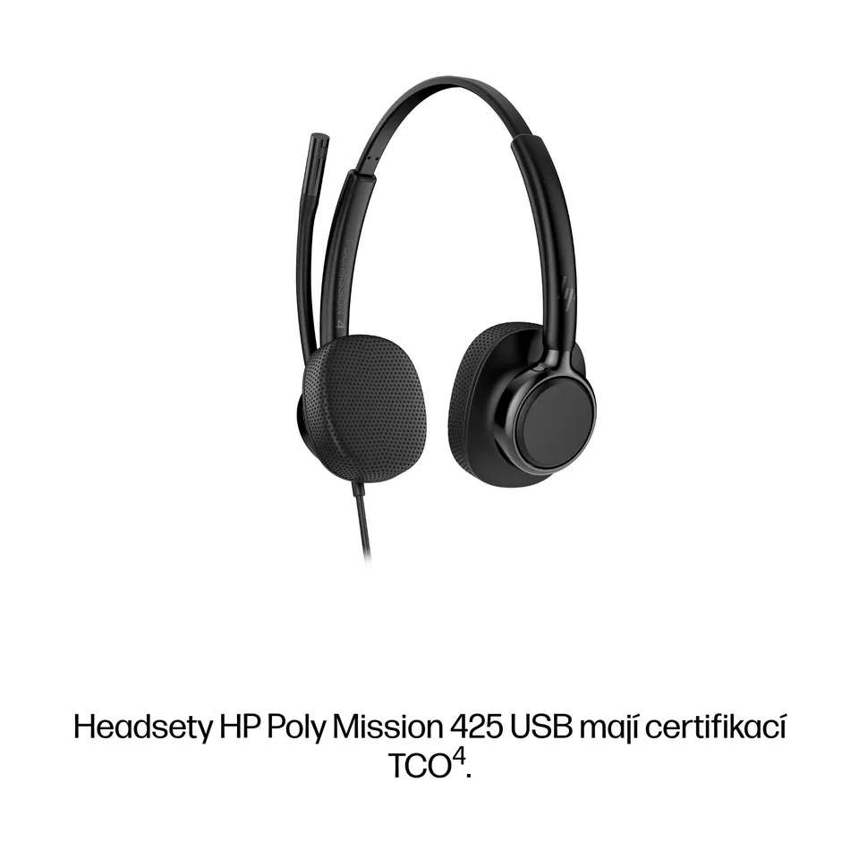 HP Poly Mission 425 Stereo USB Wired Headset WW