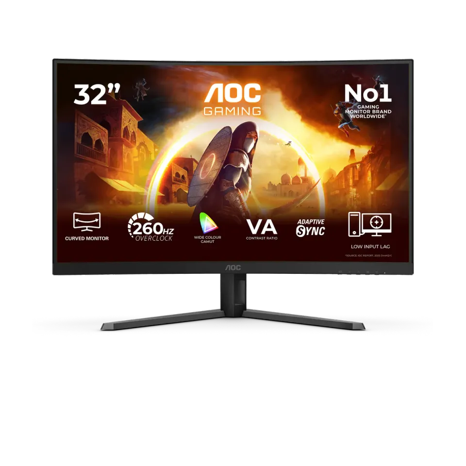 AOC LCD herní C32G42ZE 31,5" zakřivený VA/1920x1080@260Hz/0,3ms/300cd/HDMI/DP/VE