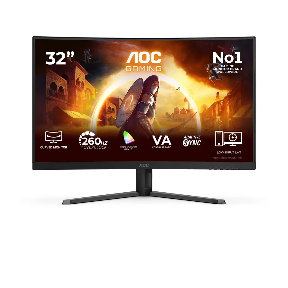 AOC LCD herní C32G42ZE 31,5" zakřivený VA/1920x1080@260Hz/0,3ms/300cd/HDMI/DP/VE