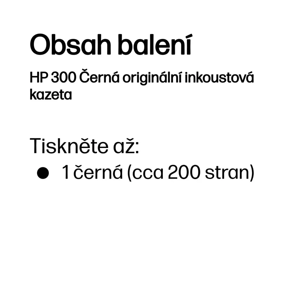 HP CC640EE originální náplň černá č.300 malá (HP DJ D1660, D2560, D2660, D5560, F4280, F4580, F2480)