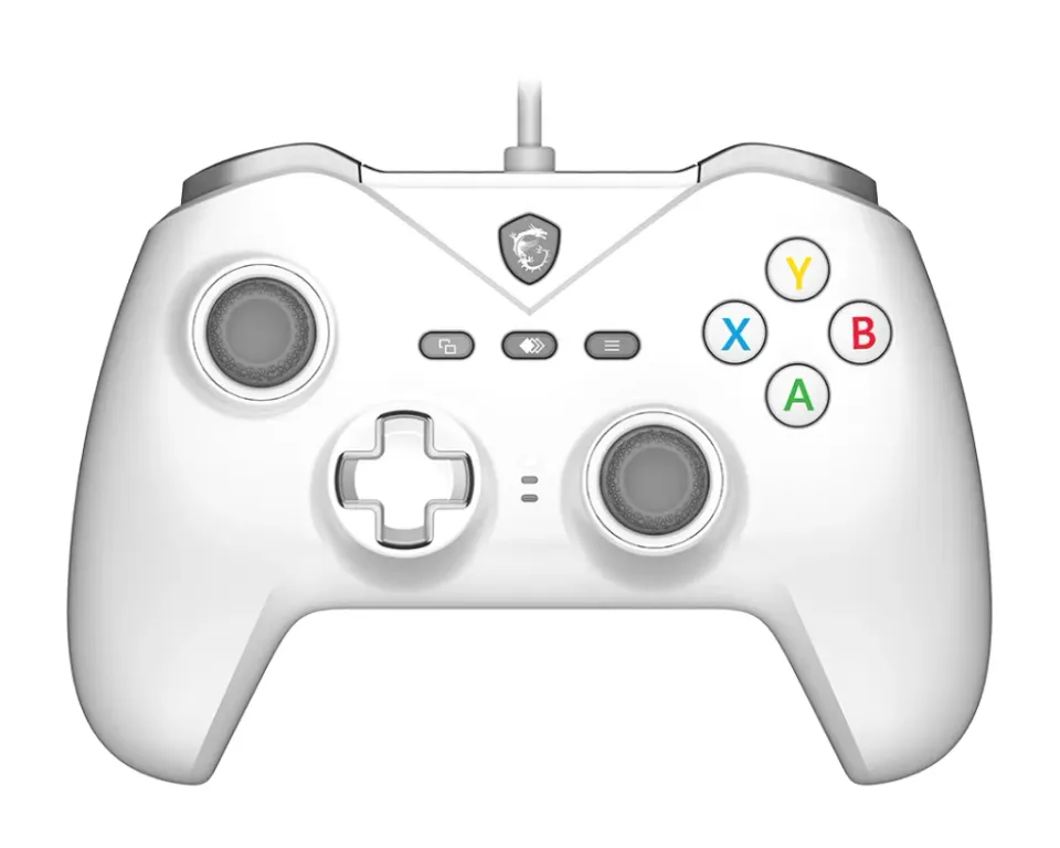 MSI gamepad FORCE GC200 WHITE/ drátový/ USB/ pro PC, Android/ bílý