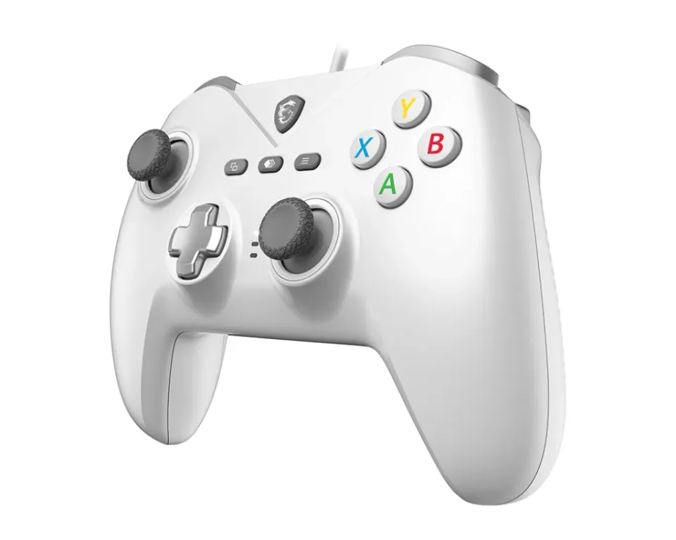 MSI gamepad FORCE GC200 WHITE/ drátový/ USB/ pro PC, Android/ bílý