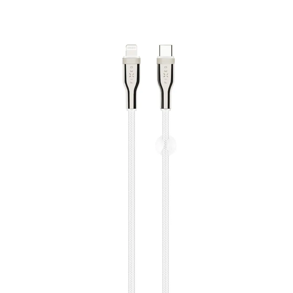 FIXED Opletený kabel USB-C/Light., 1.2m