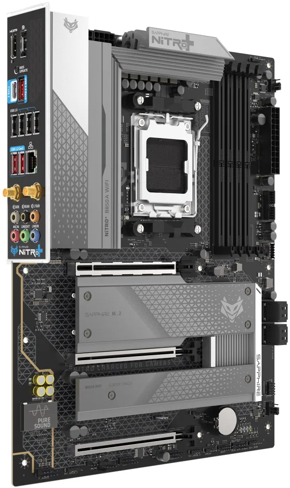 SAPPHIRE NITRO+ B850A WIFI7 / B850 / AM5 / 3x M.2 / DP1.2 / HDMI / Wi-Fi / ATX