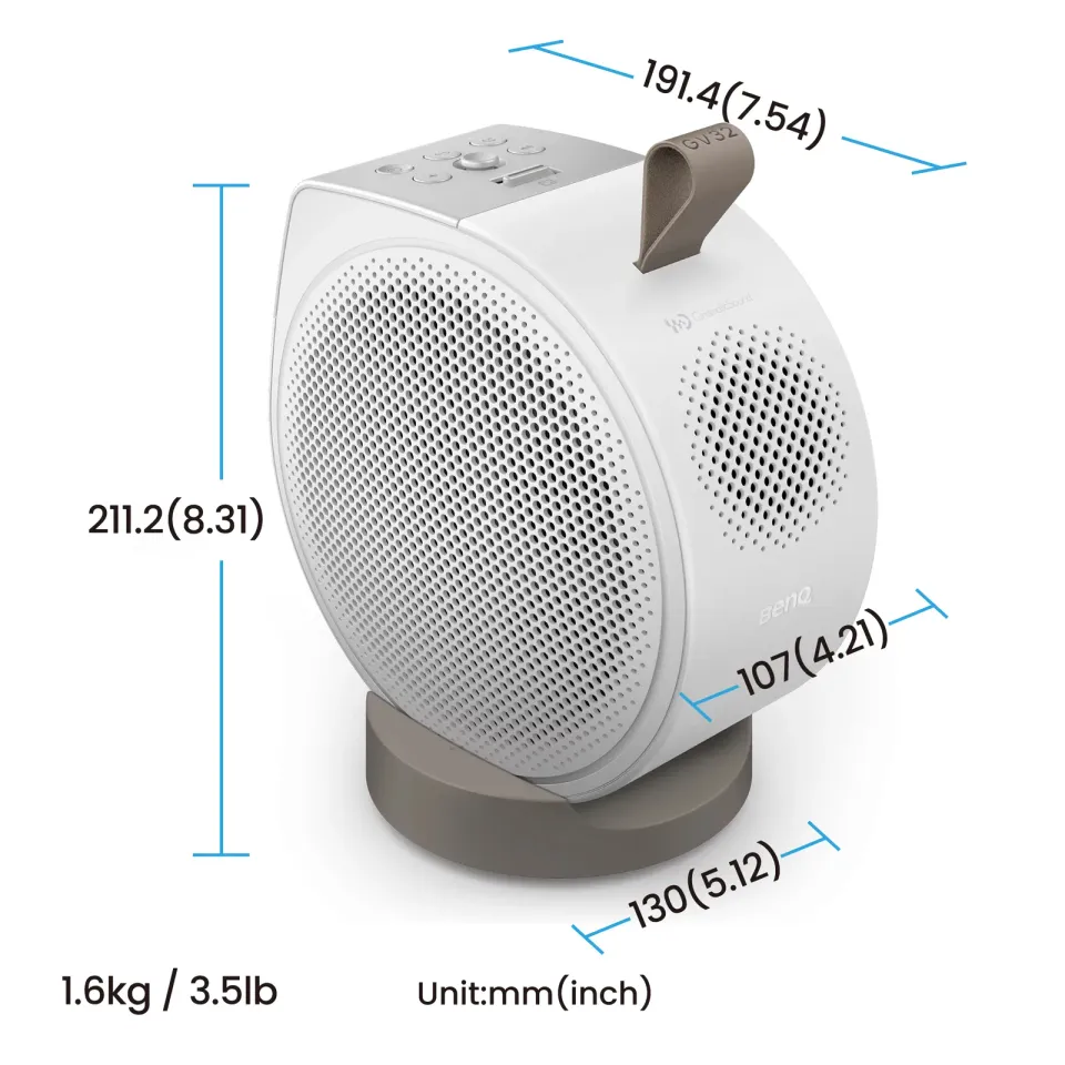 BenQ DLP Projektor GV32 FHD/500 ANSI lm/100 000:1/HDMI/USB-A/USB-C/BT/Wi-Fi/Repr