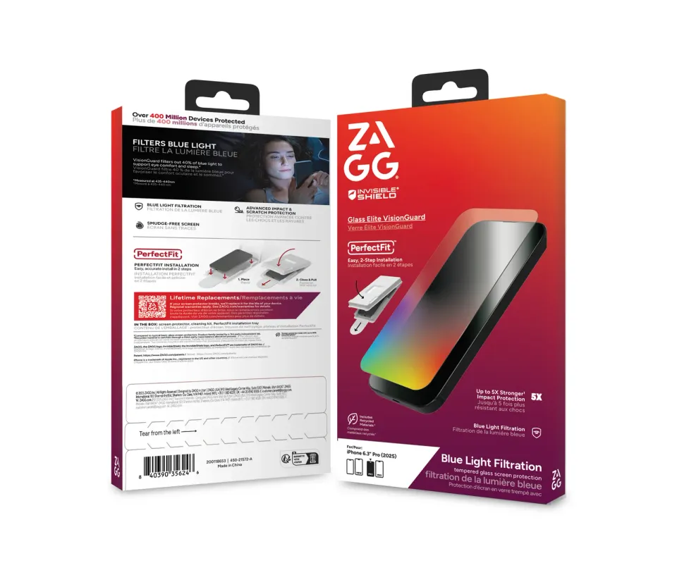 ZAGG Ochranné sklo Elite VisionGuard pro Apple iPhone 17 Pro