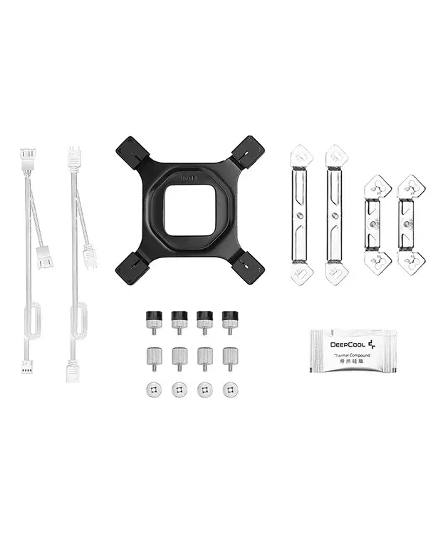 DEEPCOOL CPU Chladič AG620 WH ARGB V2, 2x120mm, LGA1851, AM5, bílá