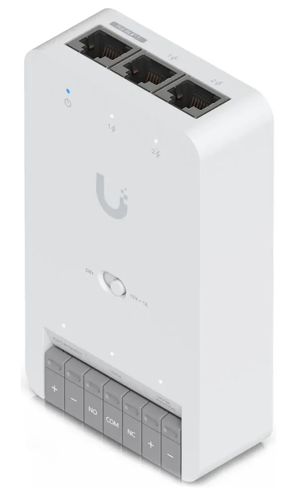 Ubiquiti UniFi Access Door Hub Mini - Hub pro 1 dveře, 2x PoE+ Out, 1x výstup 12V nebo Dry, 1x PoE++
