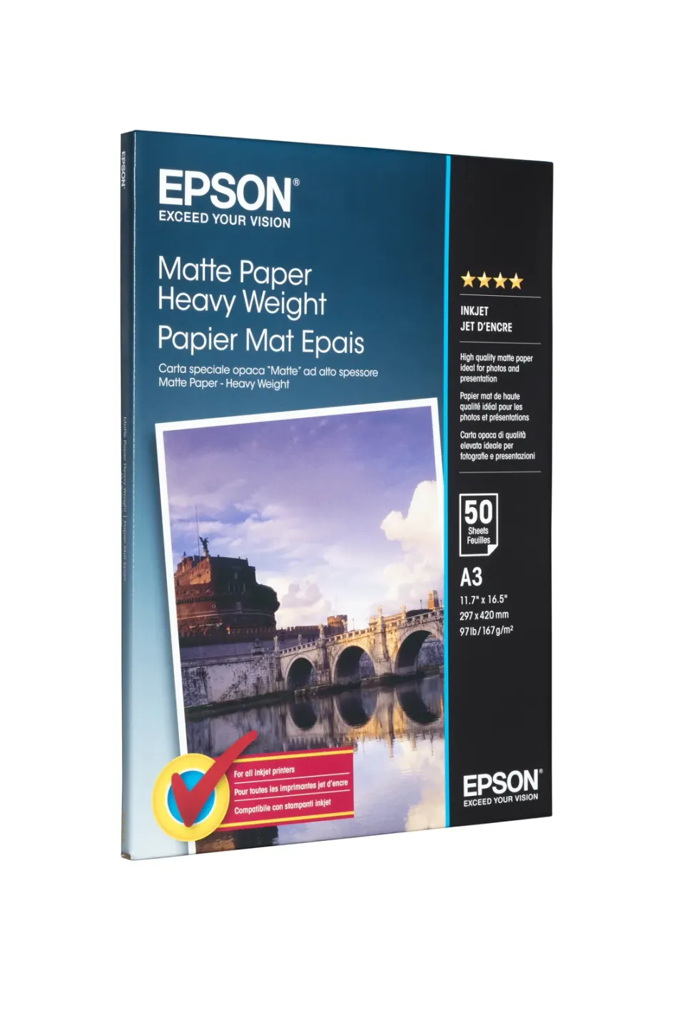 EPSON paper A3 - 167g/m2 - 50sheets - matte heavy weight