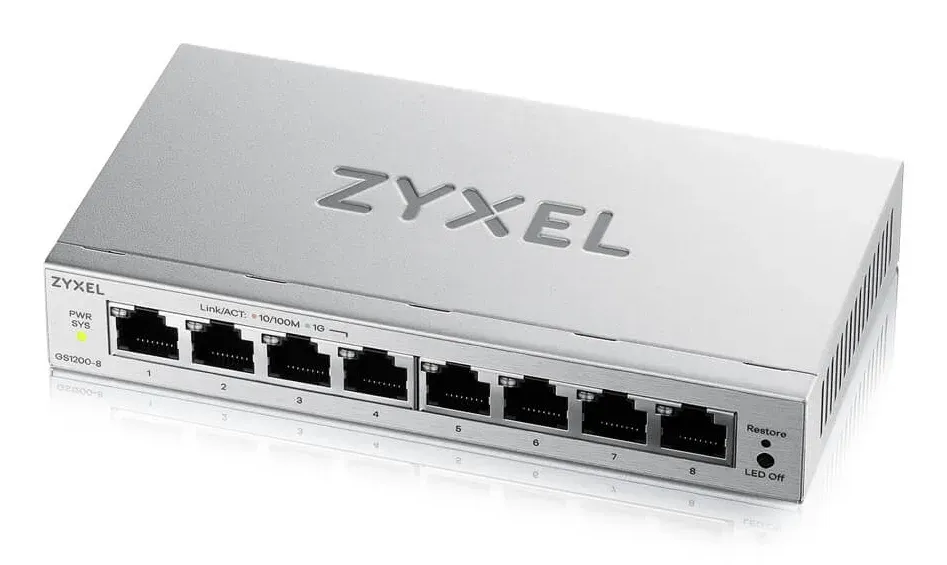 Zyxel GS1200-8 8-port Desktop Gigabit Web Smart switch