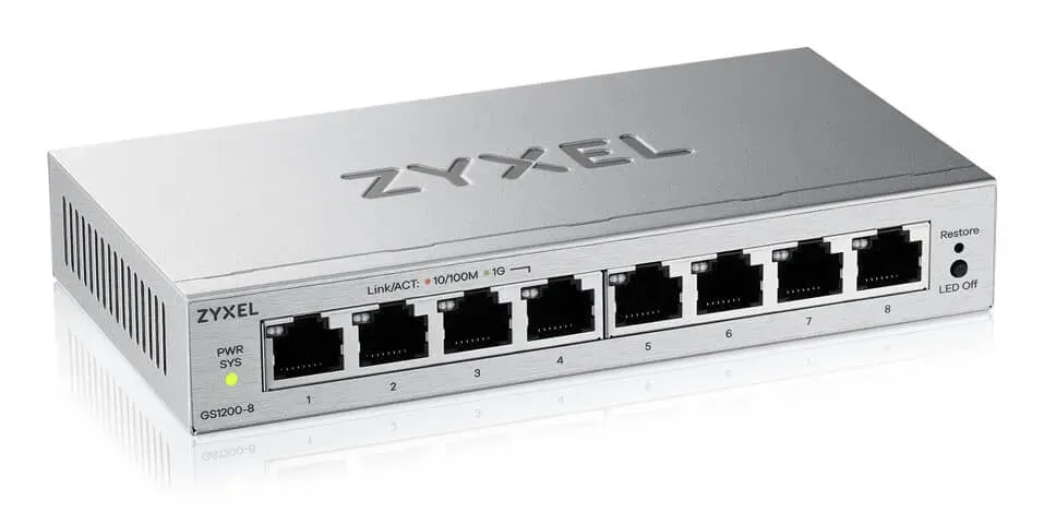 Zyxel GS1200-8 8-port Desktop Gigabit Web Smart switch