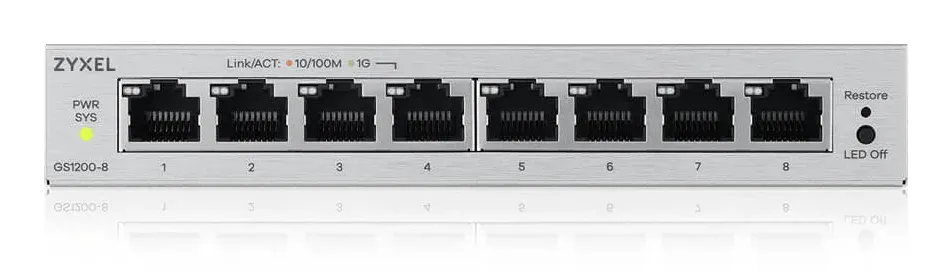 Zyxel GS1200-8 8-port Desktop Gigabit Web Smart switch