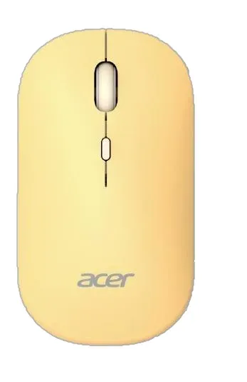 ACER Myš Wireless Mouse AMR130 Yellow - Dual mode 2.4GHz + BT 5.2, 4 tlačítka, 800/1200/1600 dpi, USB Polling rate 125Hz